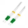 LogiLink FC0LC10 Stalowy pancerz OS2 Duplex LC/APC do LC/APC kabel światłowodowy, 10 m, biały