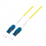LogiLink Fiber Uniboot Patch Cord OS2 LC Duplex do LC Duplex 0.5m LSZH Żółty