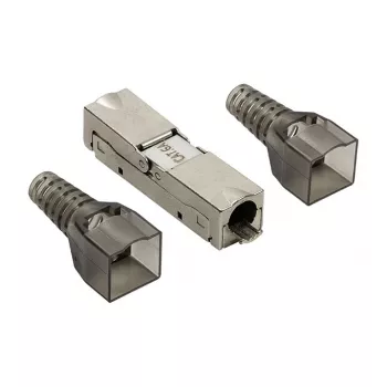 Wtyk RJ45 LogiLink Field-Terminable Cat.6A STP 10G, bez narzędzi IDC, odlew cynkowy, AWG 22-26, srebrny