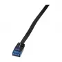 LogiLink Flat Cat.5e U/UTP Patch Cable, RJ45, 0.5 m, Czarny