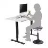 LOGILINK Regulowany stołek balansowy EO0022 - ergonomiczny stołek do aktywnego siedzenia z podnośnikiem gazowym, obrotem 360°, czarny