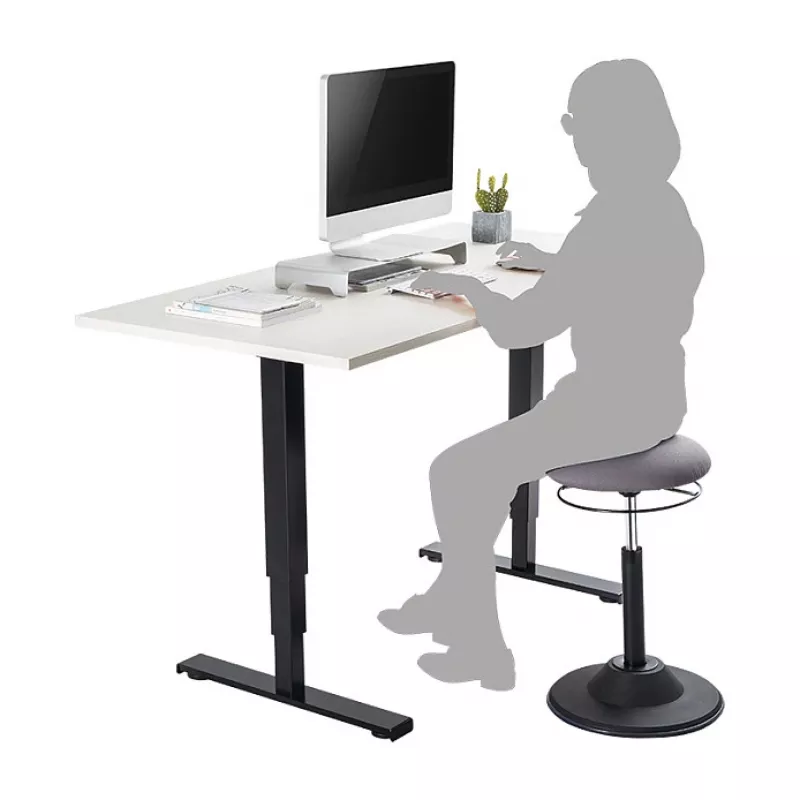 LOGILINK Regulowany stołek balansowy EO0022 - ergonomiczny stołek do aktywnego siedzenia z podnośnikiem gazowym, obrotem 360°, czarny