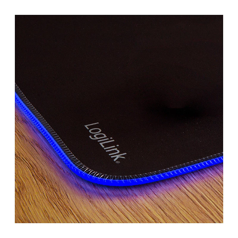 LOGILINK ID0183 Podkładka pod mysz gamingowa z diodami RGB LED, 350x260mm, 3mm miękka, czarna