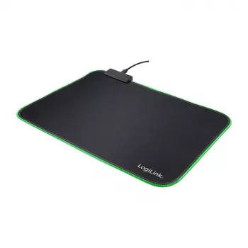 LOGILINK ID0183 Podkładka pod mysz gamingowa z diodami RGB LED, 350x260mm, 3mm miękka, czarna