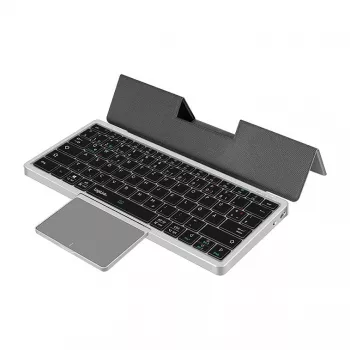 LOGILINK ID0214 Bezprzewodowa klawiatura z touchpadem, Bluetooth 5.1, 3-kanałowa, szara