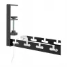 LOGILINK KAB0094 Organizer na kable pod biurko, montaż zaciskowy, rozsuwany, metalowy, czarny