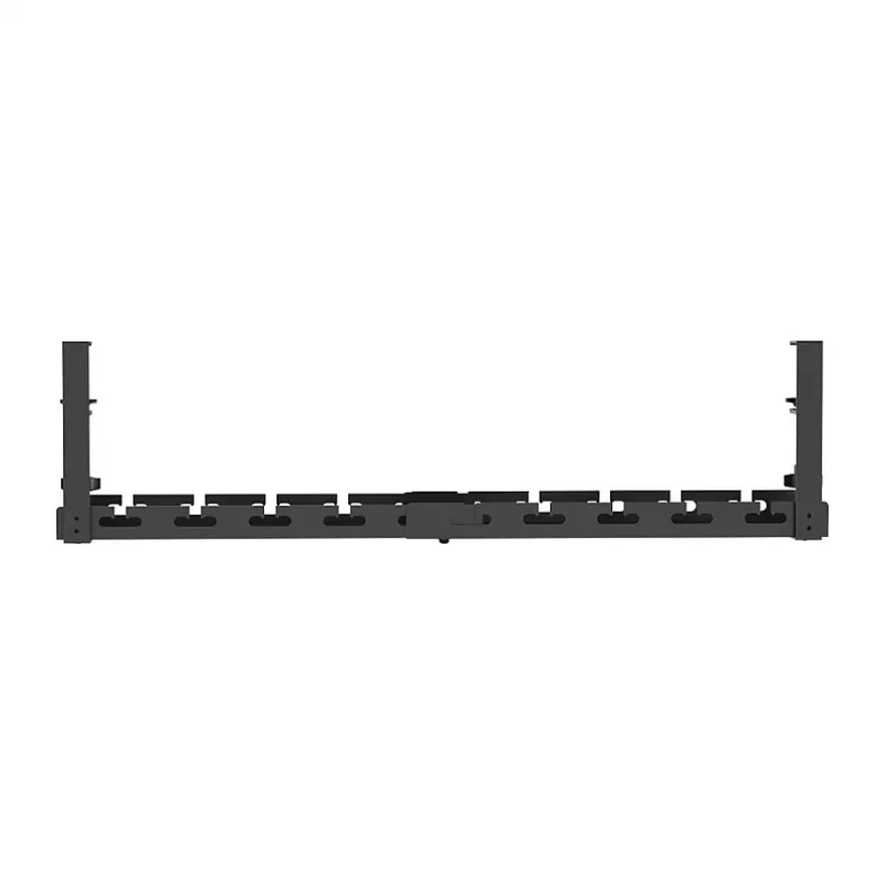 LOGILINK KAB0094 Organizer na kable pod biurko, montaż zaciskowy, rozsuwany, metalowy, czarny