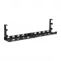 LOGILINK KAB0094 Organizer na kable pod biurko, montaż zaciskowy, rozsuwany, metalowy, czarny