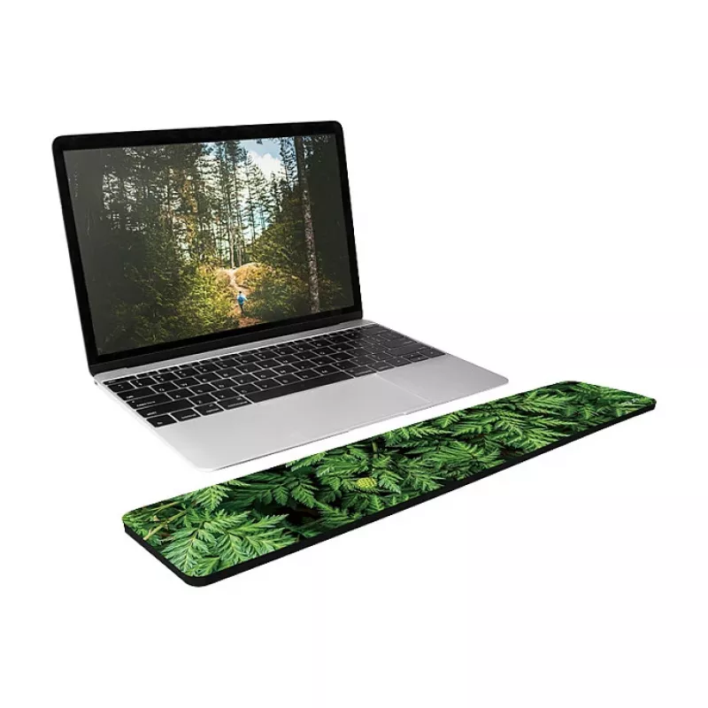LogiLink Podpórka pod nadgarstek pod klawiaturę, długa - Ergonomiczna poduszka z pianki memory dla klawiatur pełnowymiarowych, antypoślizgowa podstawa, czarna