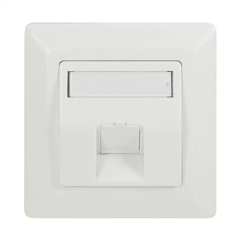 LogiLink płyta czołowa keystone 45° na 1 moduł, czysta biel
