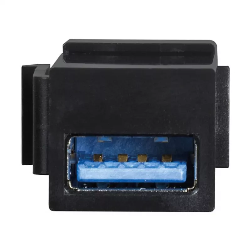 LogiLink Keystone złączka USB 3.0 Type-A żeńska na żeńską, czarna