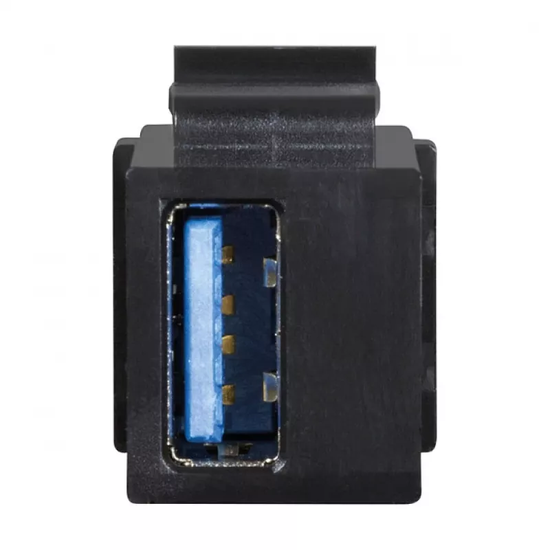 LogiLink Keystone złączka USB 3.0 Type-A żeńska na żeńską, czarna