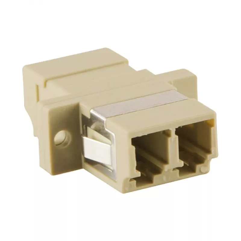 LogiLink Adapter światłowodowy LC Duplex wielomodowy z kołnierzem, beżowy