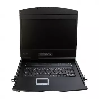 LOGILINK LC902GE KVM Console z 19-calowym ekranem LCD, VGA, niemiecki układ klawiatury