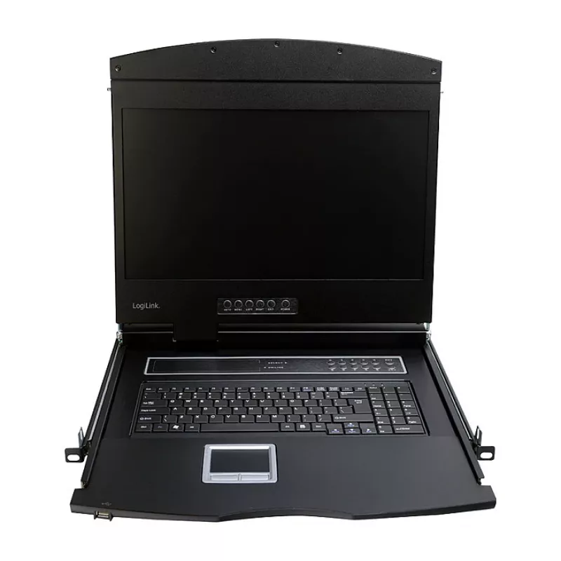 LOGILINK LC902GE KVM Console z 19-calowym ekranem LCD, VGA, niemiecki układ klawiatury