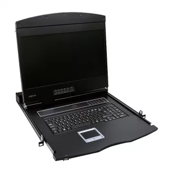 LOGILINK LC902GE KVM Console z 19-calowym ekranem LCD, VGA, niemiecki układ klawiatury