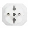 LogiLink LPS218 Adapter wtyczki europejskiej z 2 gniazdami, biały