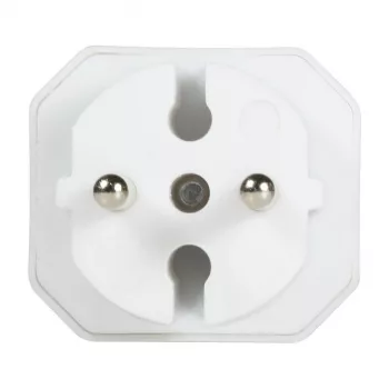 LogiLink LPS218 Adapter wtyczki europejskiej z 2 gniazdami, biały