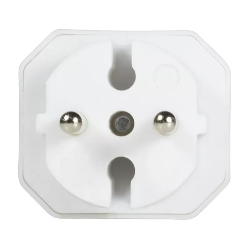 LogiLink LPS218 Adapter wtyczki europejskiej z 2 gniazdami, biały