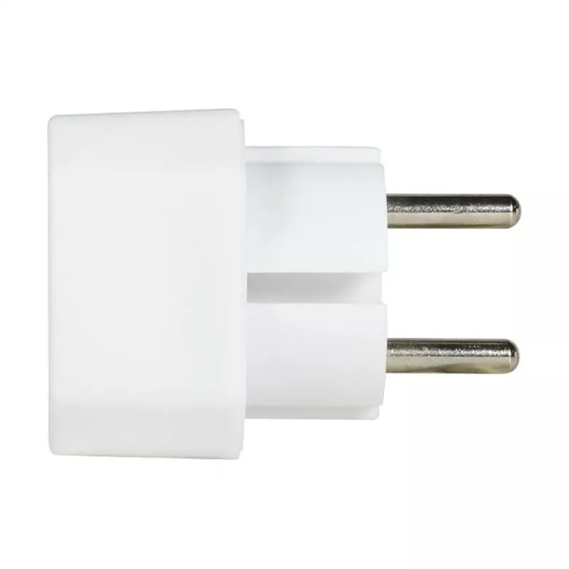 LogiLink LPS218 Adapter wtyczki europejskiej z 2 gniazdami, biały