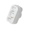 LogiLink LPS221 Adapter Schuko na 2x Euro + 1x gniazdo bezpieczne, biały, 16 A, 250 V, 3680 W, zabezpieczenie dziecięce