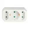 LogiLink LPS221 Adapter Schuko na 2x Euro + 1x gniazdo bezpieczne, biały, 16 A, 250 V, 3680 W, zabezpieczenie dziecięce