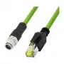 LOGILINK M12 CAT6A przemysłowy kabel krosowy, PUR, M12 X-coded na RJ45, 0,5 m