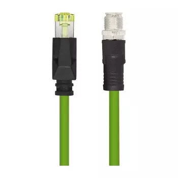 LogiLink M12 CAT6A przemysłowy kabel krosowy, PUR, M12 X-coded na RJ45, 2,00 m