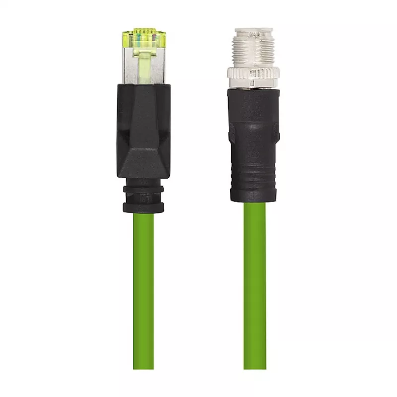 LogiLink M12 CAT6A Przemysłowy kabel krosowy, PUR, M12 X-coded na RJ45, 20 m