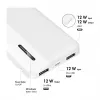 Logilink Mobile Power Bank, LiPo, 10000 mAh, USB-C in/out, Biały