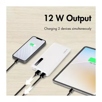 Logilink Mobile Power Bank, LiPo, 8000 mAh, biały