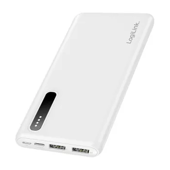 Logilink Mobile Power Bank, LiPo, 8000 mAh, biały