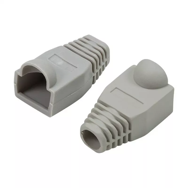 LogiLink Modularna osłona wtyku RJ45 6,5 mm szara, 50 szt.