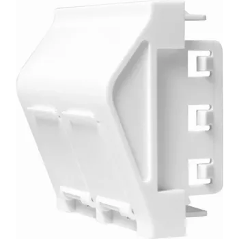 LogiLink NF0012 Płyta ścienna podtynkowa na 2 moduły Keystone, 45 x 45 mm, system francuski, czysta biel