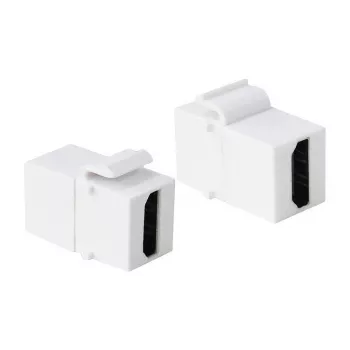 LogiLink NK0014 Moduł keystone HDMI, gniazdo-gniazdo, biały, 4K 60Hz, HDCP 2.2, 18 Gbps, zatrzaskowy