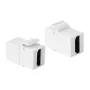 LogiLink NK0014 Moduł keystone HDMI, gniazdo-gniazdo, biały, 4K 60Hz, HDCP 2.2, 18 Gbps, zatrzaskowy