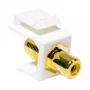 LogiLink NK0026 Moduł Keystone RCA żeński na F żeński, żółty