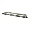 LogiLink NK4040 24-portowy ekranowany panel krosowy keystone, 0.5U, czarny