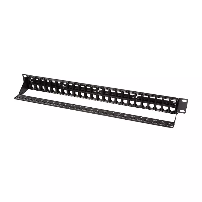 LogiLink NK4045 Keystone Panel krosowy 1U 48 portów nieekranowany czarny