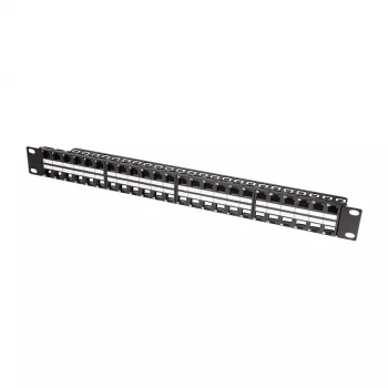 LogiLink NK4045 Keystone Panel krosowy 1U 48 portów nieekranowany czarny