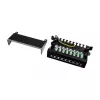 Panel krosowy LogiLink NP0017B – 8 portów Cat6 STP, do montażu na ścianie/pod blatem, czarny