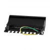 Panel krosowy LogiLink NP0017B – 8 portów Cat6 STP, do montażu na ścianie/pod blatem, czarny