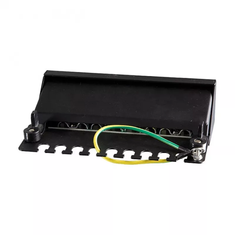 Panel krosowy LogiLink NP0017B – 8 portów Cat6 STP, do montażu na ścianie/pod blatem, czarny