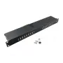 LOGILINK NP0057 Panel krosowy Cat6 STP, 19 cali 1U 16-portowy, RJ45/LSA IDC, czarny EconLine