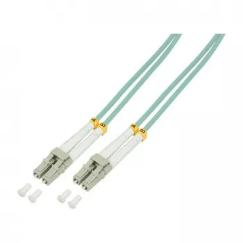 LogiLink OM3 LC/LC Duplex światłowodowy kabel krosowy 20m Aqua
