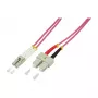 LogiLink OM4 LC/SC Duplex wielomodowy kabel światłowodowy 20m LSZH Aqua