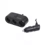 Rozgałęźnik samochodowy LogiLink PA0038 3-portowy z portem USB – rozdzielacz zasilania 12V/5V do gniazda zapalniczki, czarny