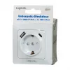 LOGILINK PA0253 Gniazdo ścienne z 1 gniazdem Schuko, 1 portem ładowania USB-A i 1 USB-C, 3.1A, biały