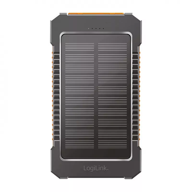 LogiLink PA0321 Solar Power Bank 6000 mAh z USB-C, IP65, czarny