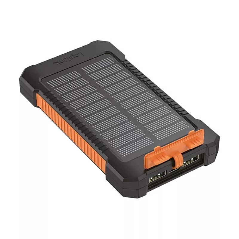 LogiLink PA0321 Solar Power Bank 6000 mAh z USB-C, IP65, czarny